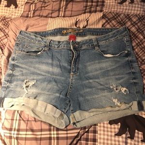 Distressed Arizona Jean shorts